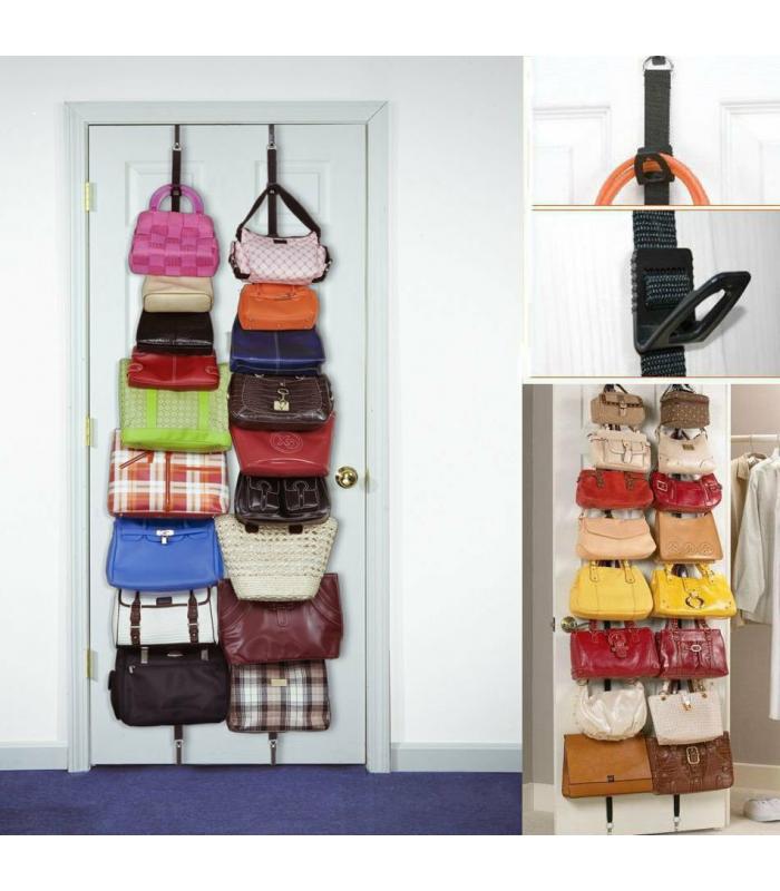 A Bag Rack Κρεμάστρα Για Τσάντες Με 16 Θέσεις Για Πόρτες ή Ντουλάπες