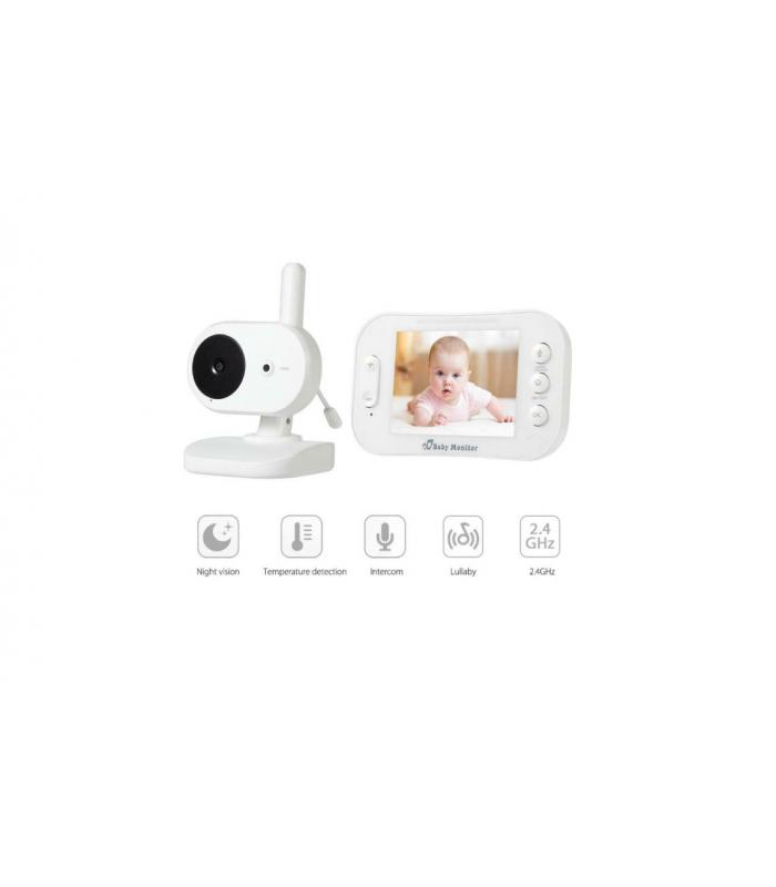 Ασύρματη ψηφιακή οθόνη μωρού με LCD 3,5 ιντσών με αμφίδρομη οθόνη ήχου και Βίντεο SP852