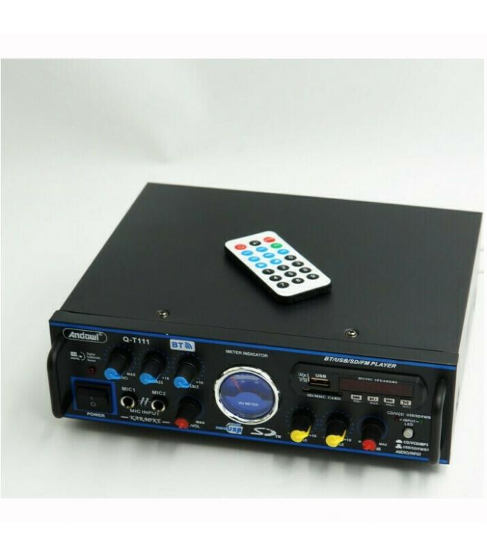 Ραδιοενισχυτής Stereo karaoke USB/SD/Bluetooth Oem 2x50watt Andowl Q-T111