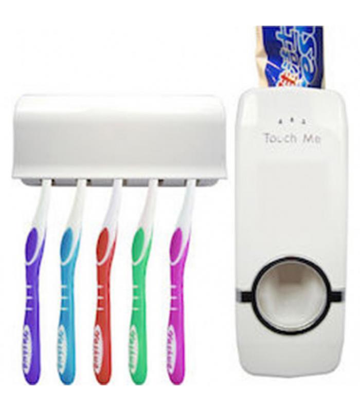 Σετ Dispenser οδοντόκρεμας και θήκη για 5 οδοντόβουρτσες